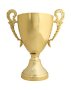 Trophy on white with path